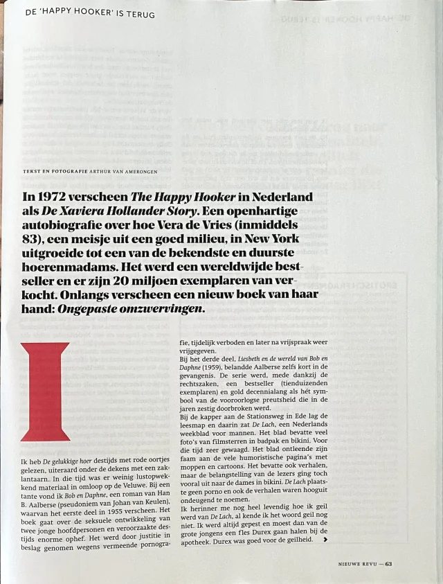 Xaviera Hollander Nieuwe Revu 2026 Pag 63