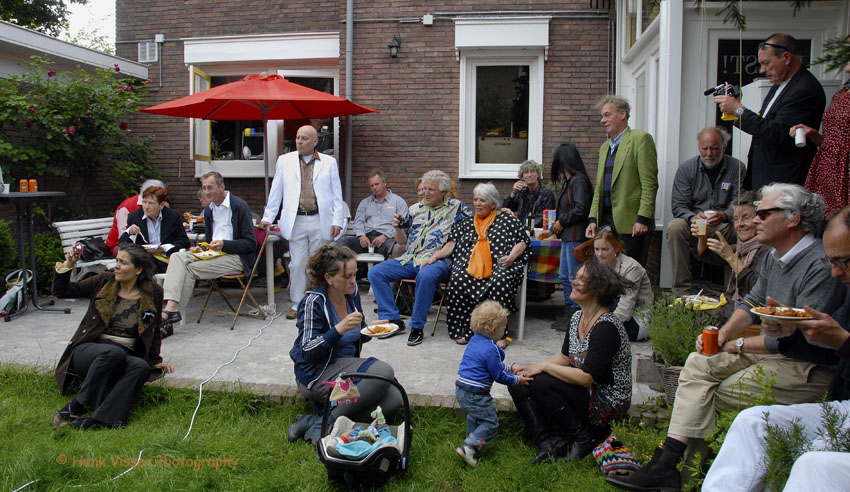 crowd eating and listening 2012