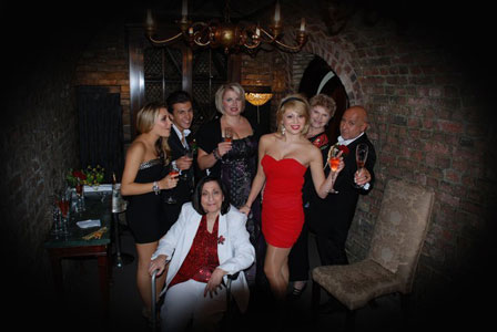 with some mature girls and his mom
